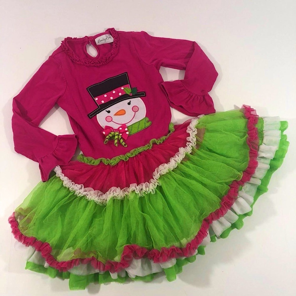 Emily Rose Snowman Tutu Holiday Dress